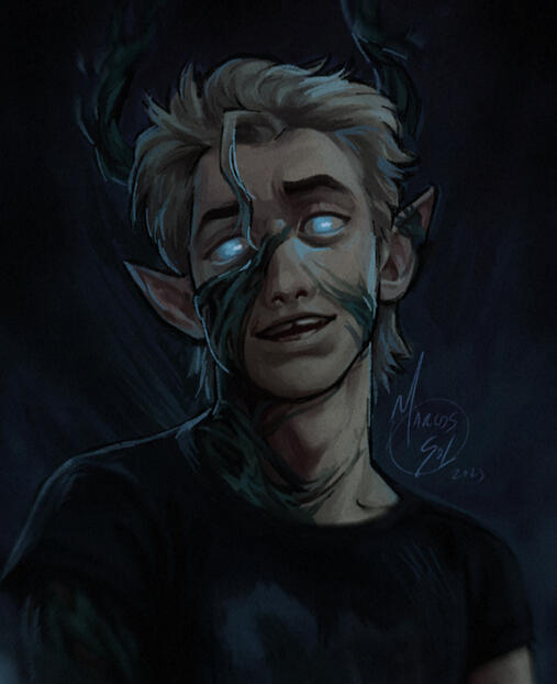 Exemplo de retrato busto no estilo pintura digital